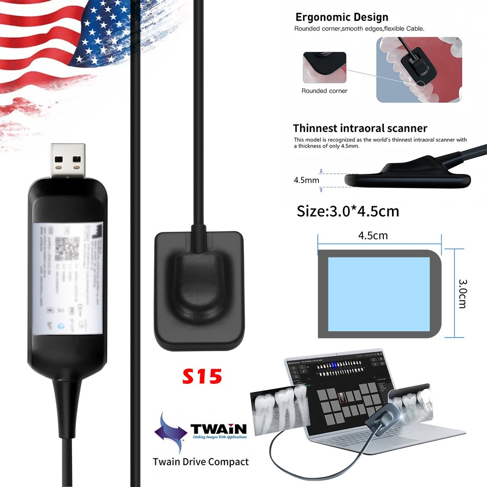 Dental Sensor Unit digital Sensor Image HD Sensor Size 1.5 (TWAIN Drive Compact)