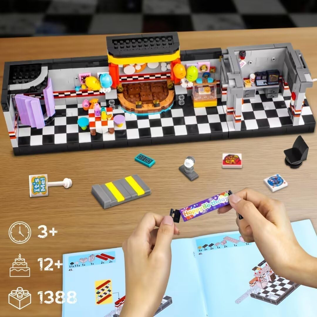 TokMoc Five Nights FNAF Pizza Security Room Stage Building Block Set 1388p 66039
