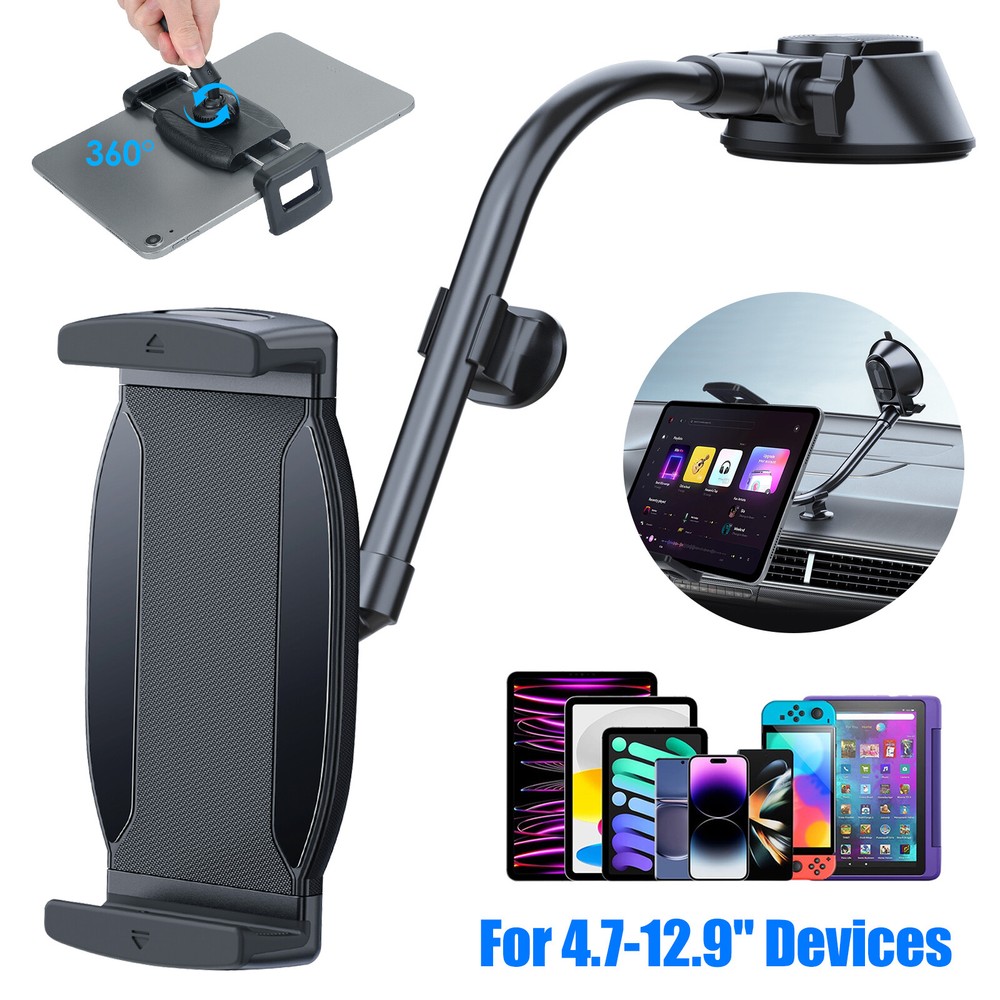 Car Tablet Holder Mount Windshield Dashboard for Universal Phone Tablet GPS iPad