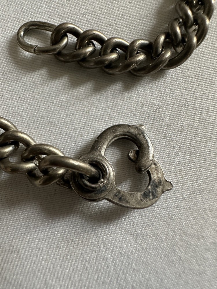 WWII 925 Sterling Silver US Military ID Bracelet 7” Inches