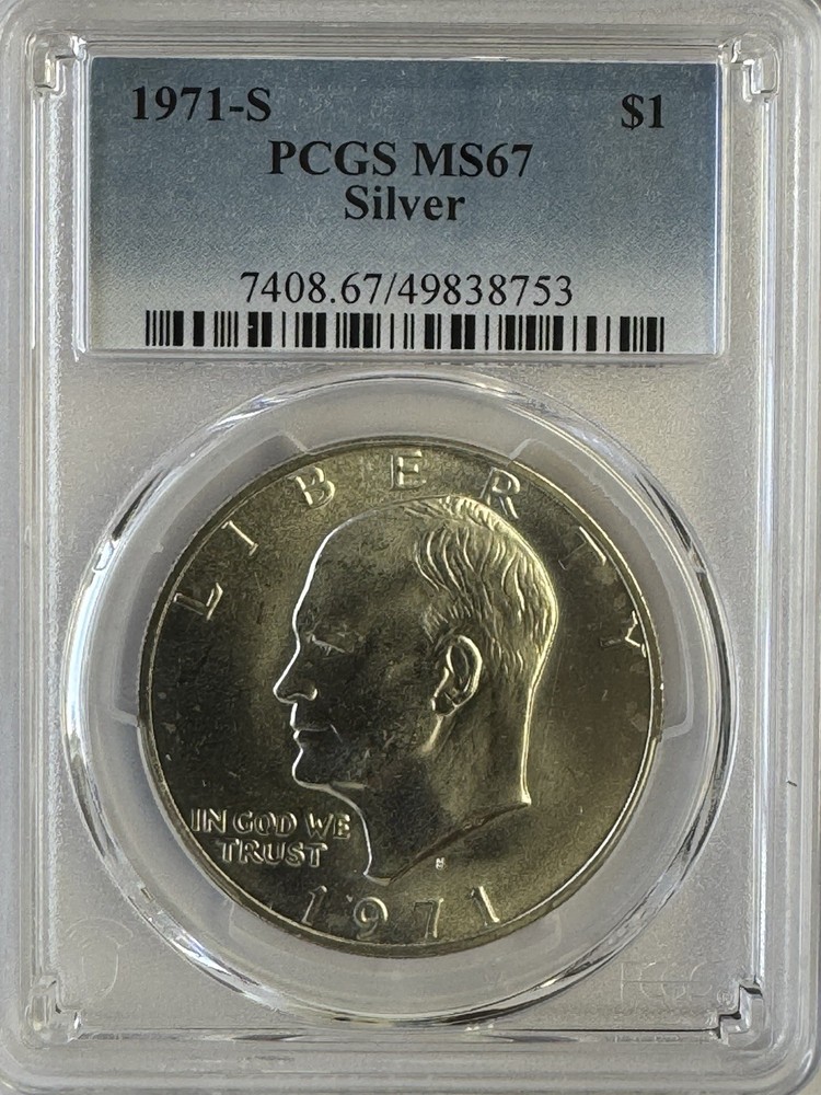 1971-S PCGS MS67 SILVER EISENHOWER IKE DOLLAR