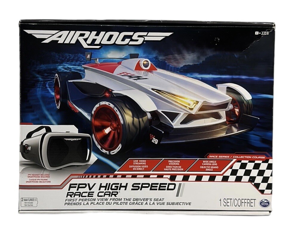 Airhogs FPV High Speed Race Car VR Headset Spinmaster Virtual Reality Set New
