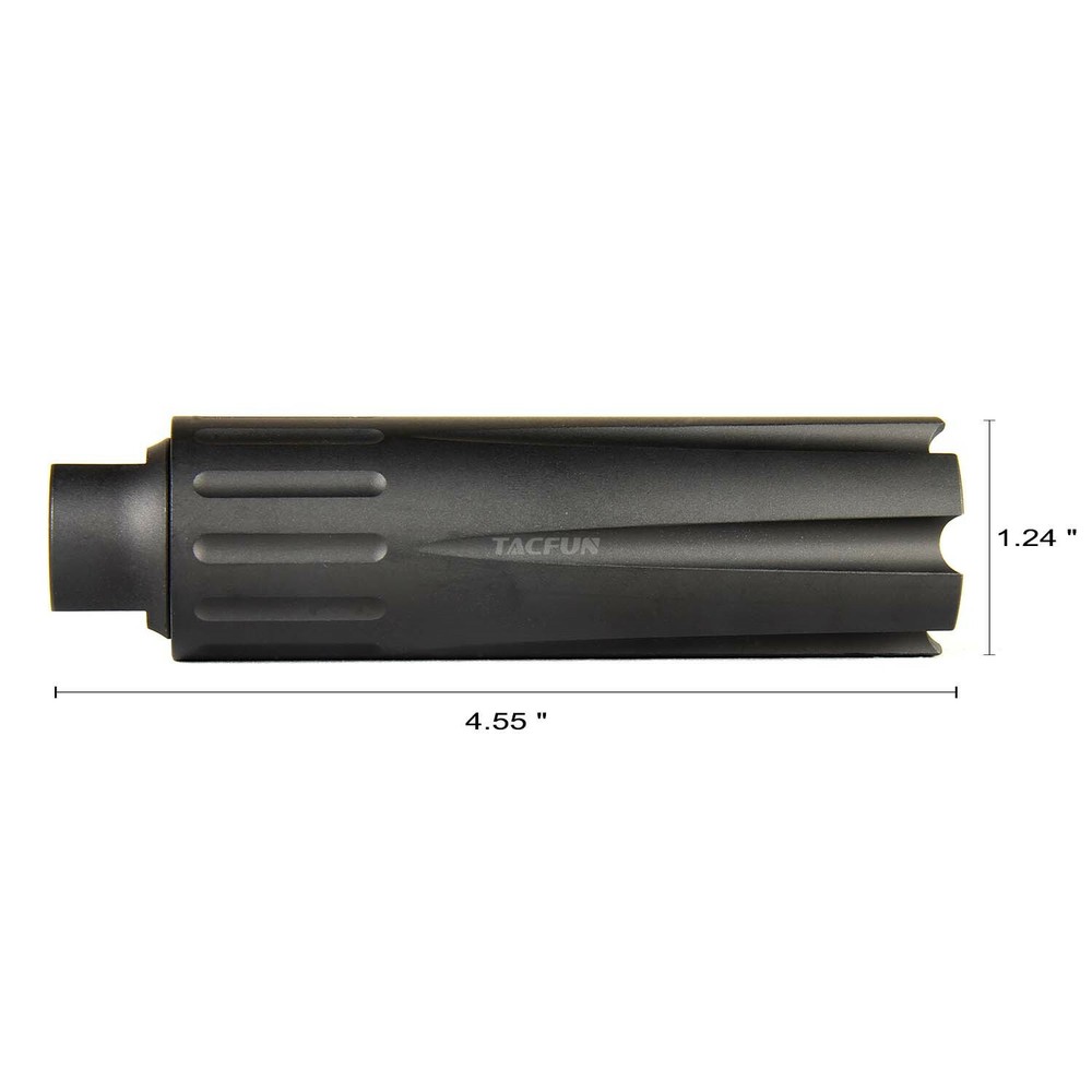 4.5" Extra Long Linear Compensator Muzzle Brake 1/2x28 TPI for 9MM .38/357