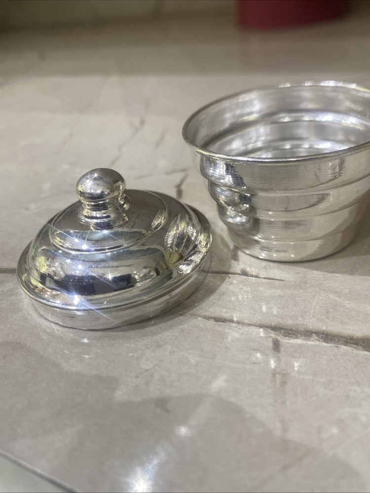 Sterling Silver Melon Shape Pill Box 24 Gram Bis Hallmarked