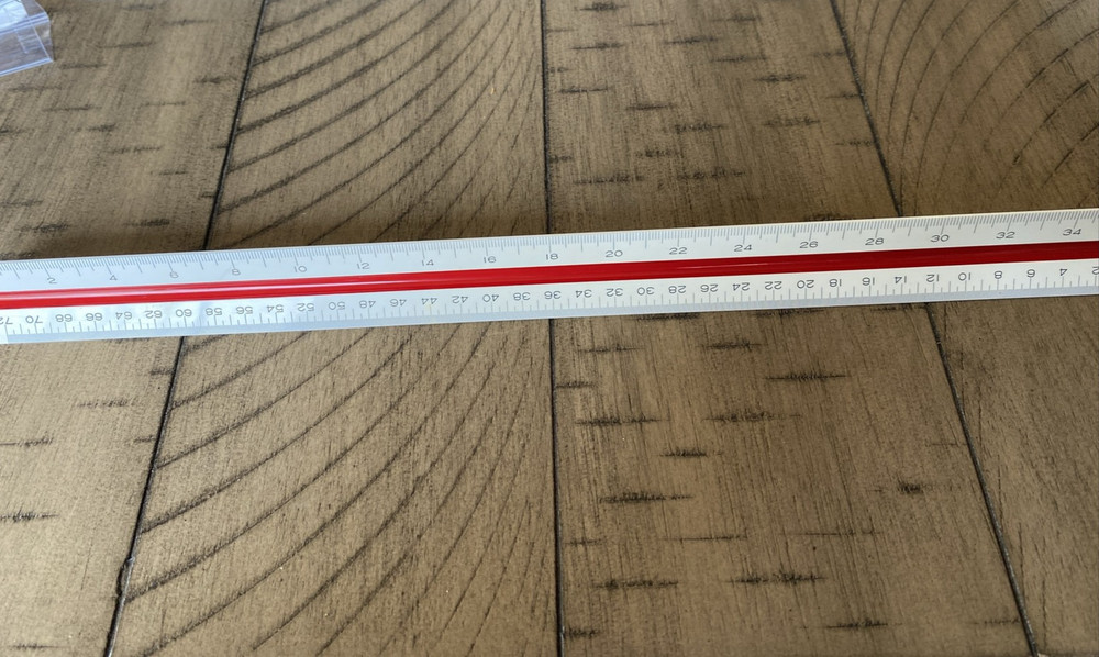 Vintage Pickett 235 Engineers Scale Plastic Triangle Ruler w/Case