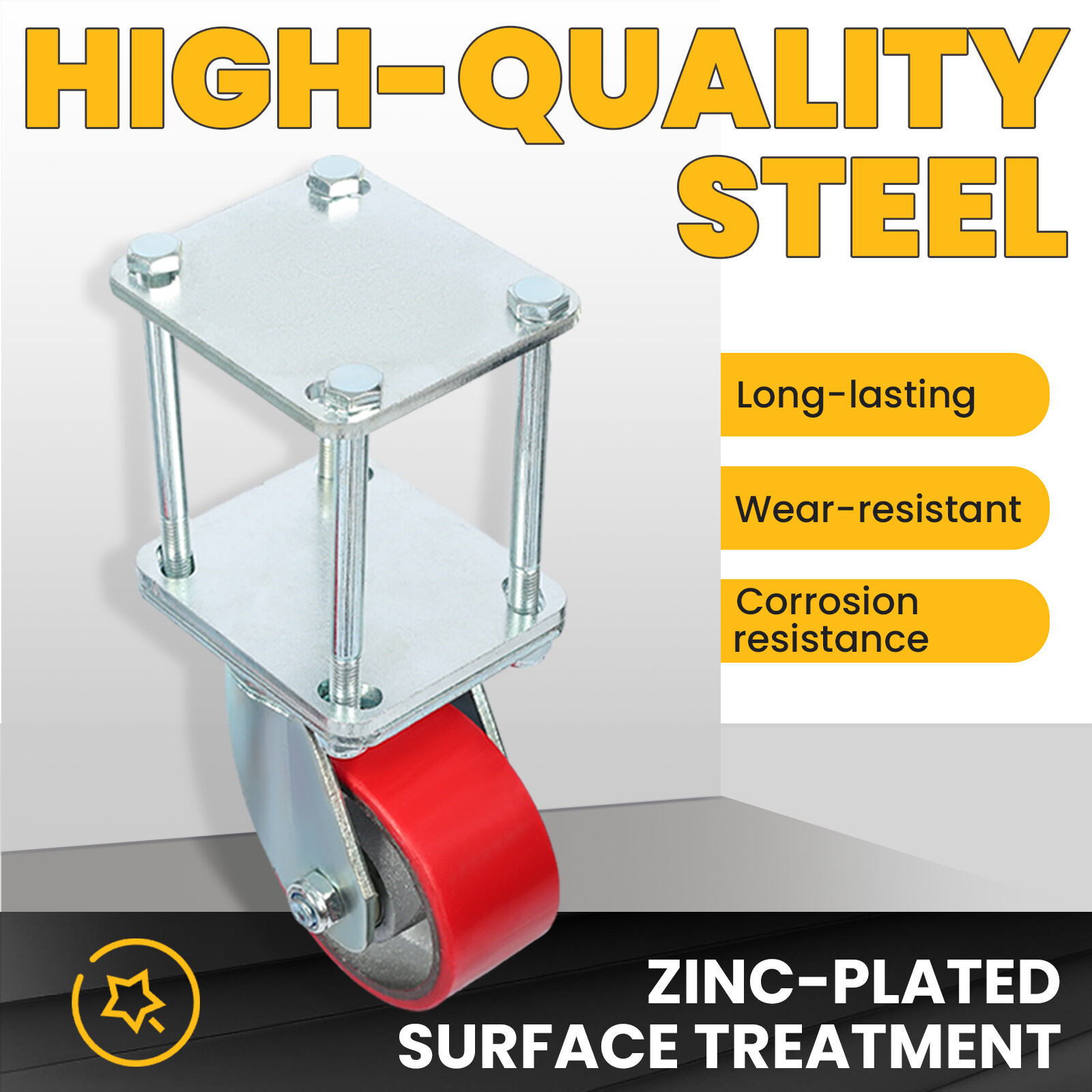 For RV Travel Trailer Fifth Wheel RV 2.5" or 3" Receivers Hitch Mount Skid Wheel