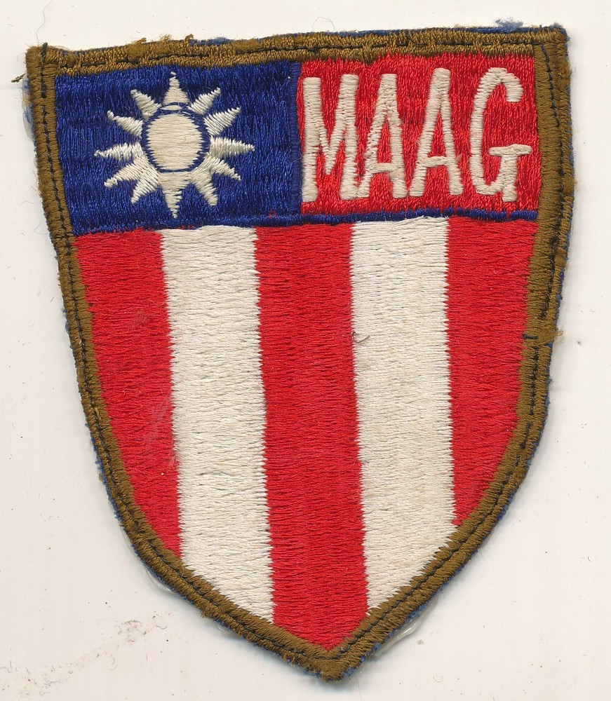 MAAG Taiwan patch ricebag back theater made post WWII