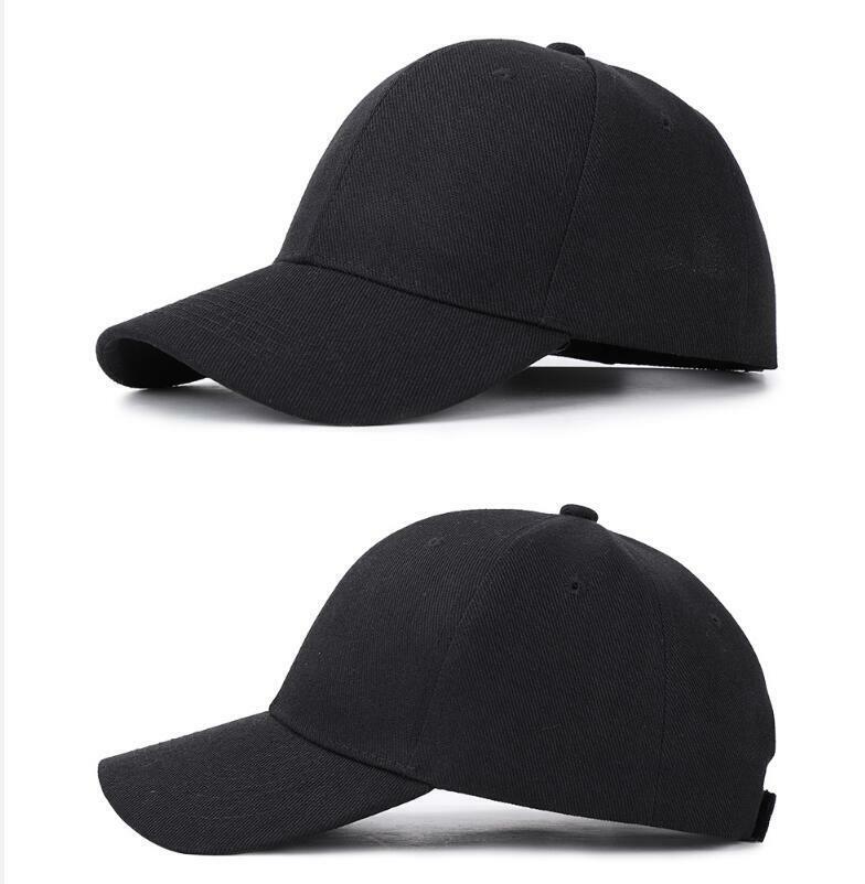 Plain Baseball Caps Adjustable Solid Blank Hat Polo Style Curved Visor Army Cap