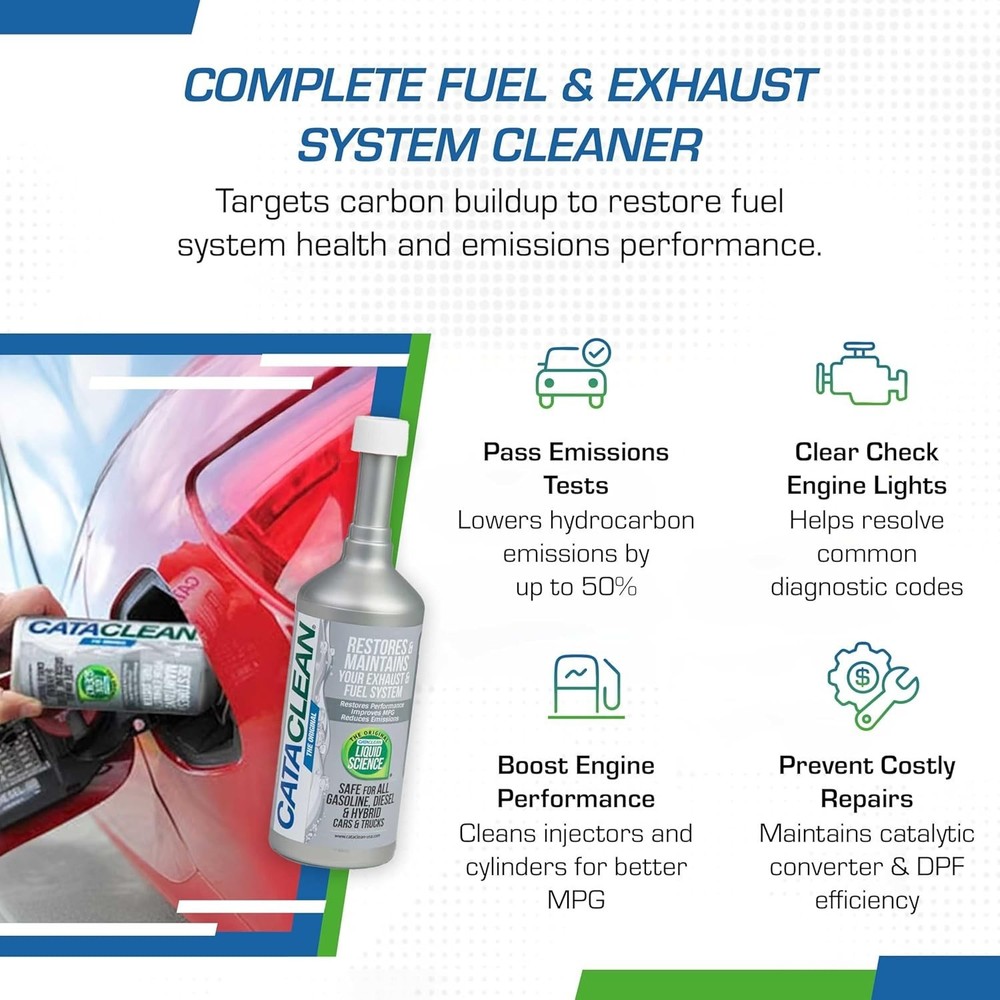 16oz Fuel System Cleaner - Pass Emissions Tests & Restore Engine Efficiency