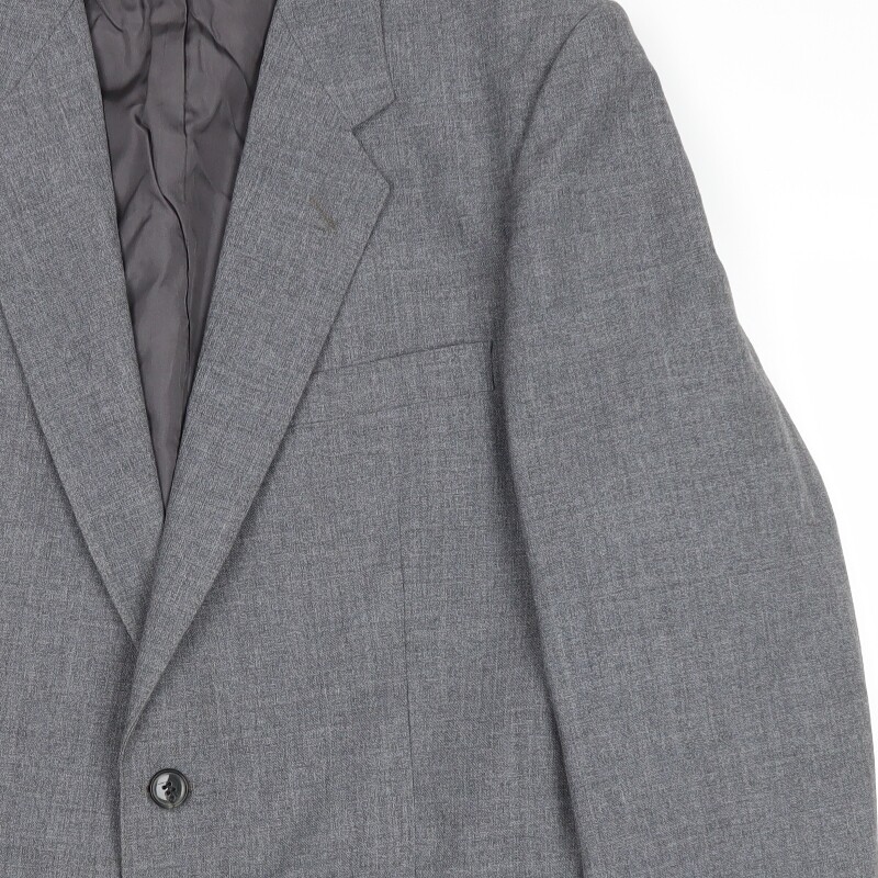 Vintage St Michael Mens Grey Polyester Blend Jacket Suit Jacket Size 42 Regular