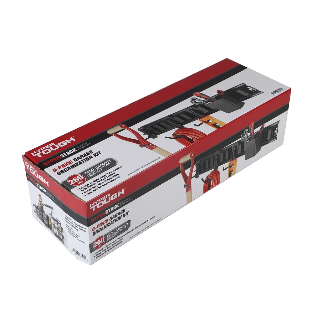 Hyper Tough Hyper Stack 32-Inch Wall Storage System, 6-Piece Set