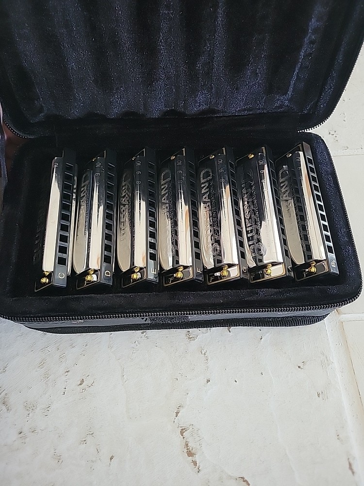 Hohner Blues Band Harmonica Set 7 Keys w/ Original Case