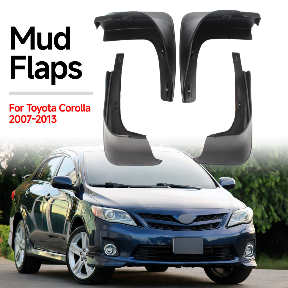 4Pcs Set Front And Rear Mud Flaps Splash Guards For Toyota Corolla 2007-2013