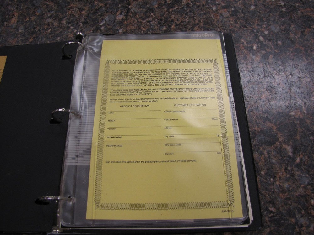 1981 Zenith Heath Micropro DATASTAR User Guide & 5.25" Software Disks in Binder