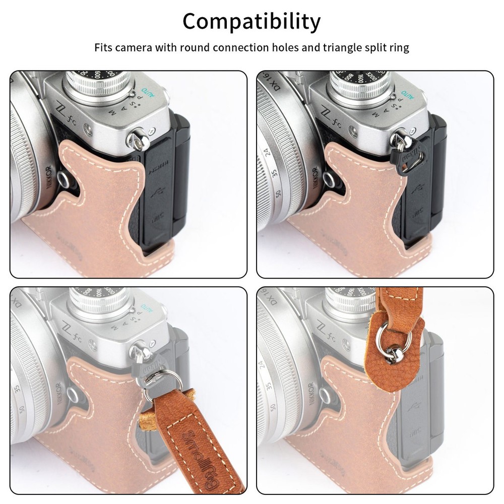 SmallRig 3485 Leather Camera Neck Strap