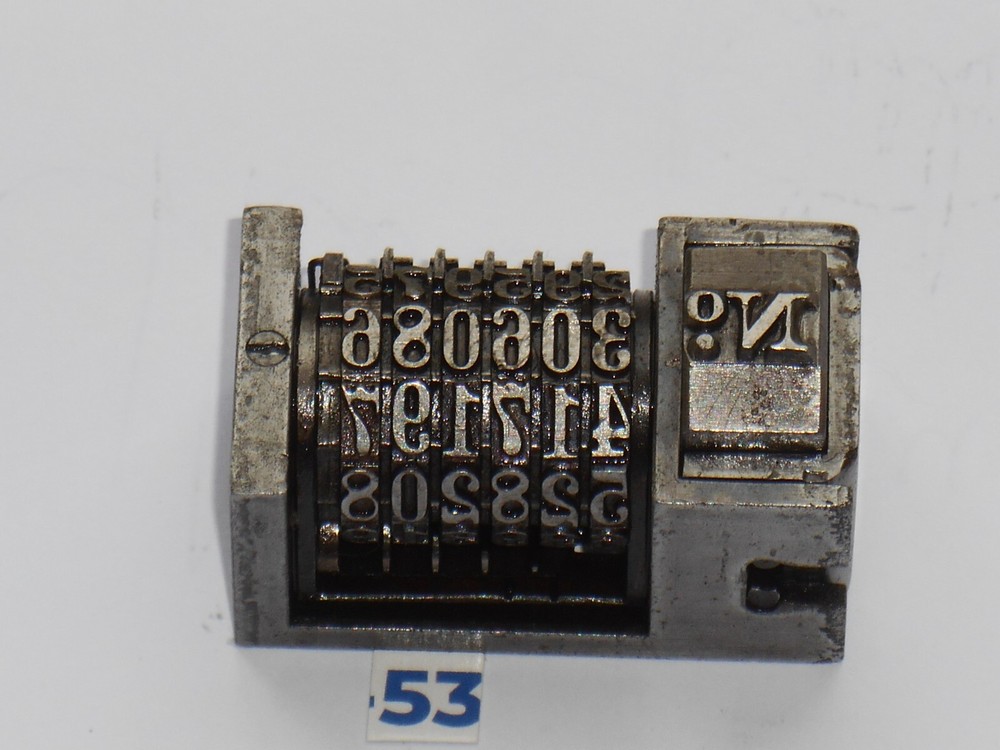 Blue Boy | letterpress numbering machine | 53