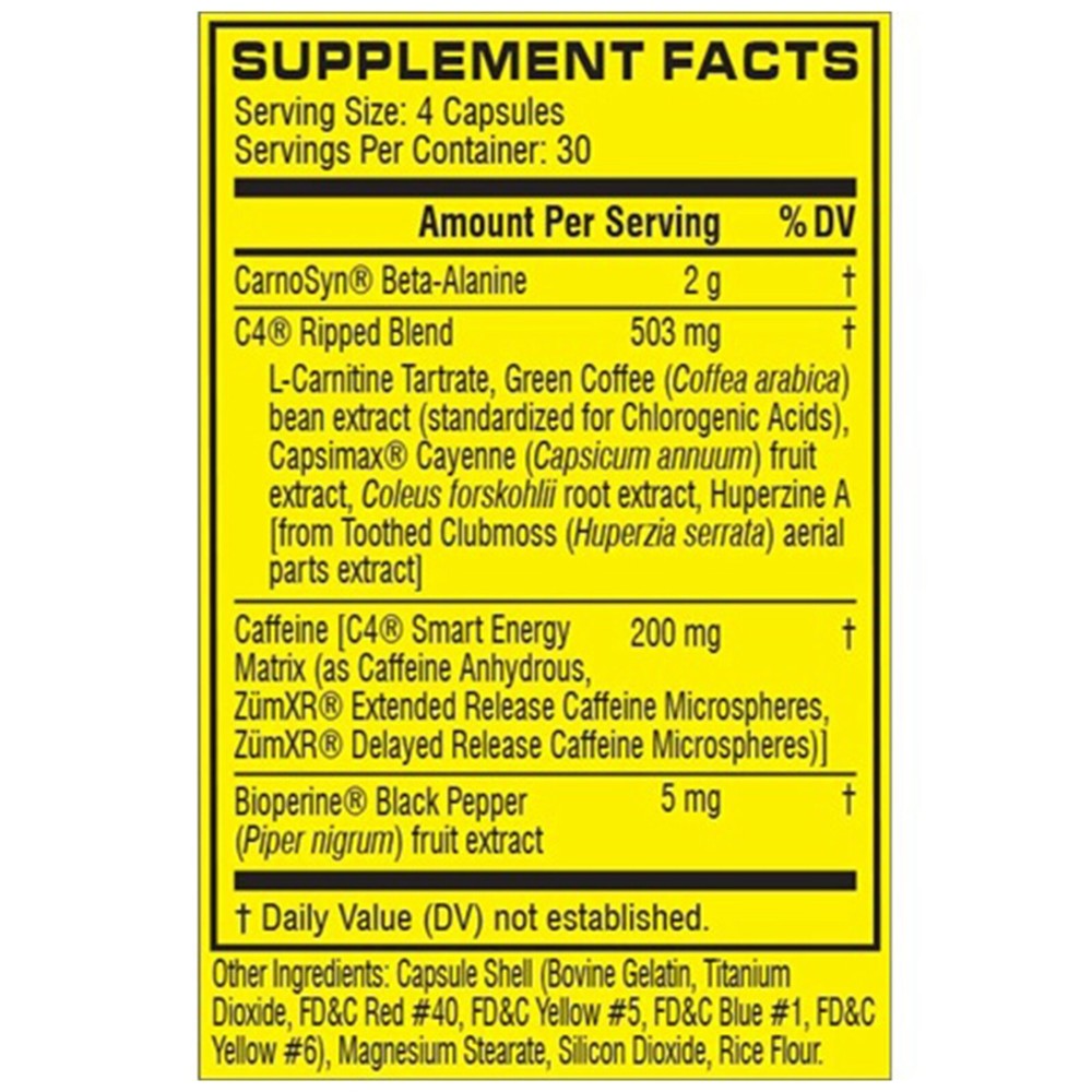 Cellucor C4 Ripped PRE-Workout - 120 CAPSULES