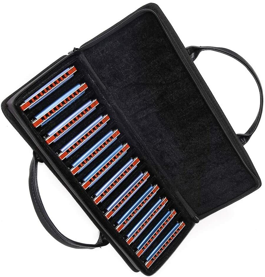EASTTOP Harmonica Set 12 key blues harp Professional Diatonic Harmonica Set Gift