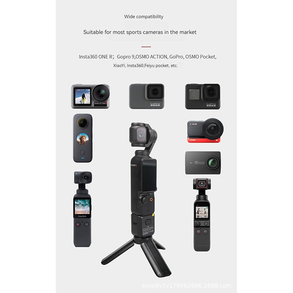 Handheld Tripod Telescopic Pole Triangle Desktop Stand For DJI Pocket 3 Camera