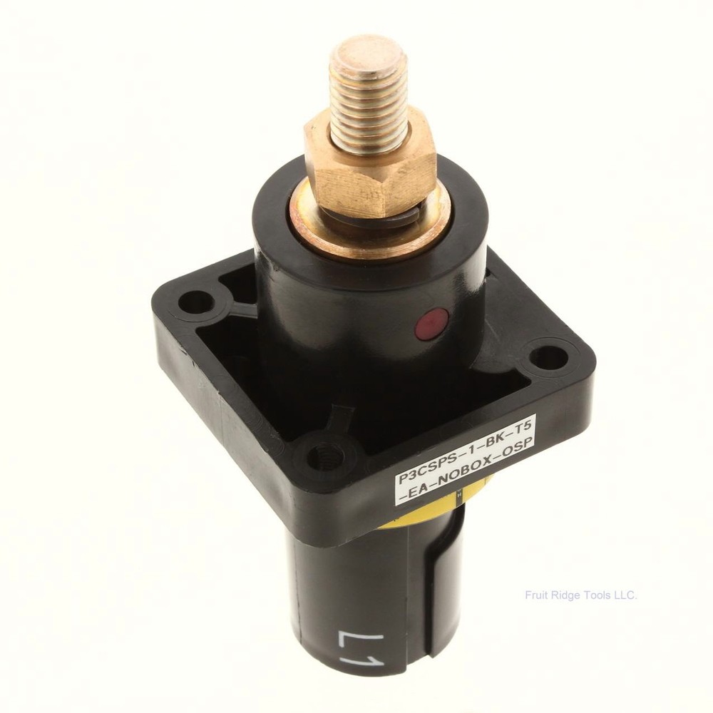 Phase 3 Powersafe SPS-1-BK-T5 Panel Mount Source Line 1 Black 500A Connector