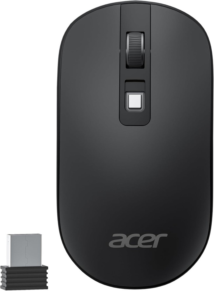 acer Computer Mouse Wireless, 2.4G Slim USB Wireless Mice with Black