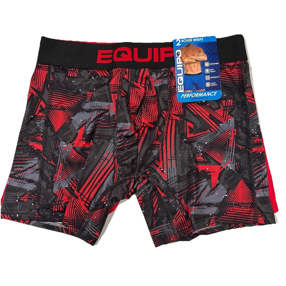Men's Equipo 2-pk. Boxer Briefs  Size Medium Reds NWT