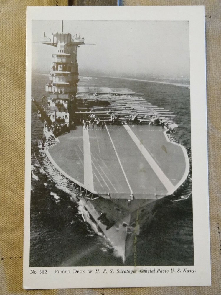 USS Saratoga Photo Postcard