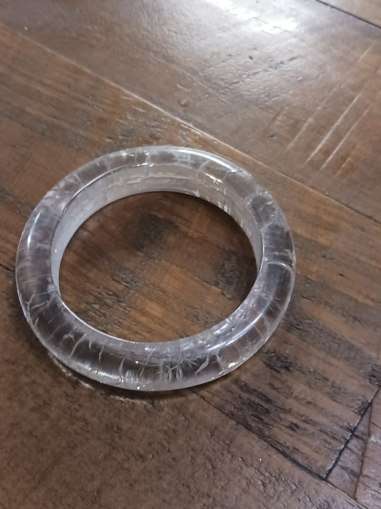 Clear Crackle Bakelite Bracelet