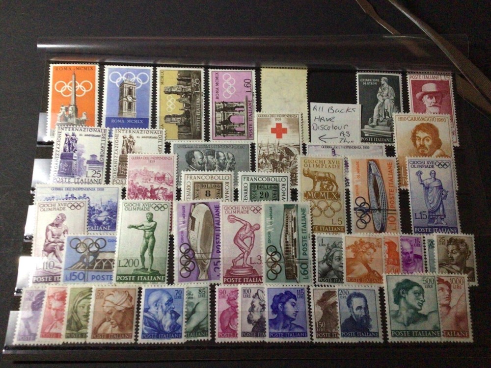 Italy backs have discolour mint never hinged  stamps Ref 58059