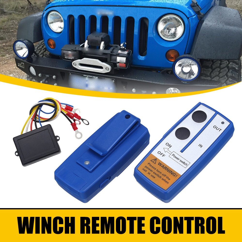 Wireless Winch Remote Control Kit 12V Receiver 150ft Twin Switch Handset