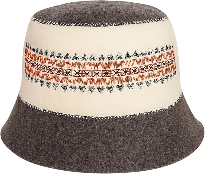 Ukrainian Wool Sauna Hat Embroidered Ornament Vyshyvanka Ukraine Sauna Hat Fi...