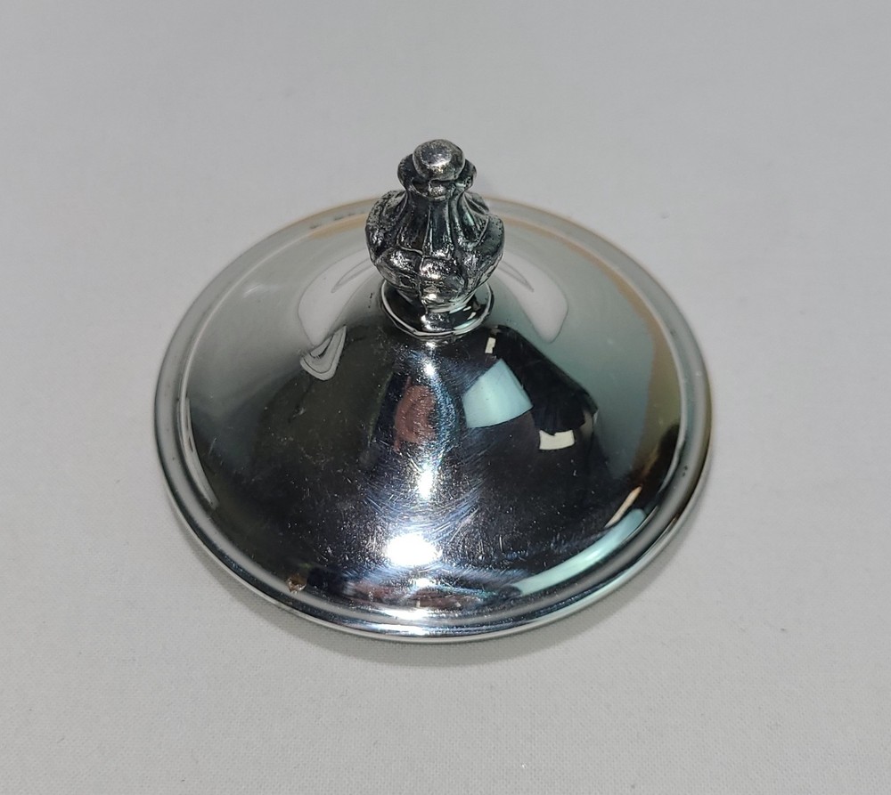 Pickle Castor Insert Lid Silverplate  Vintage