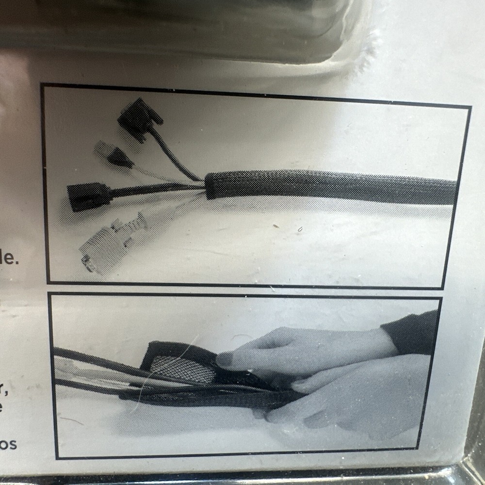 Dynex Computer Cable Management Wrap Black Mesh 2-3ft Braid #DX-CMWP {49}