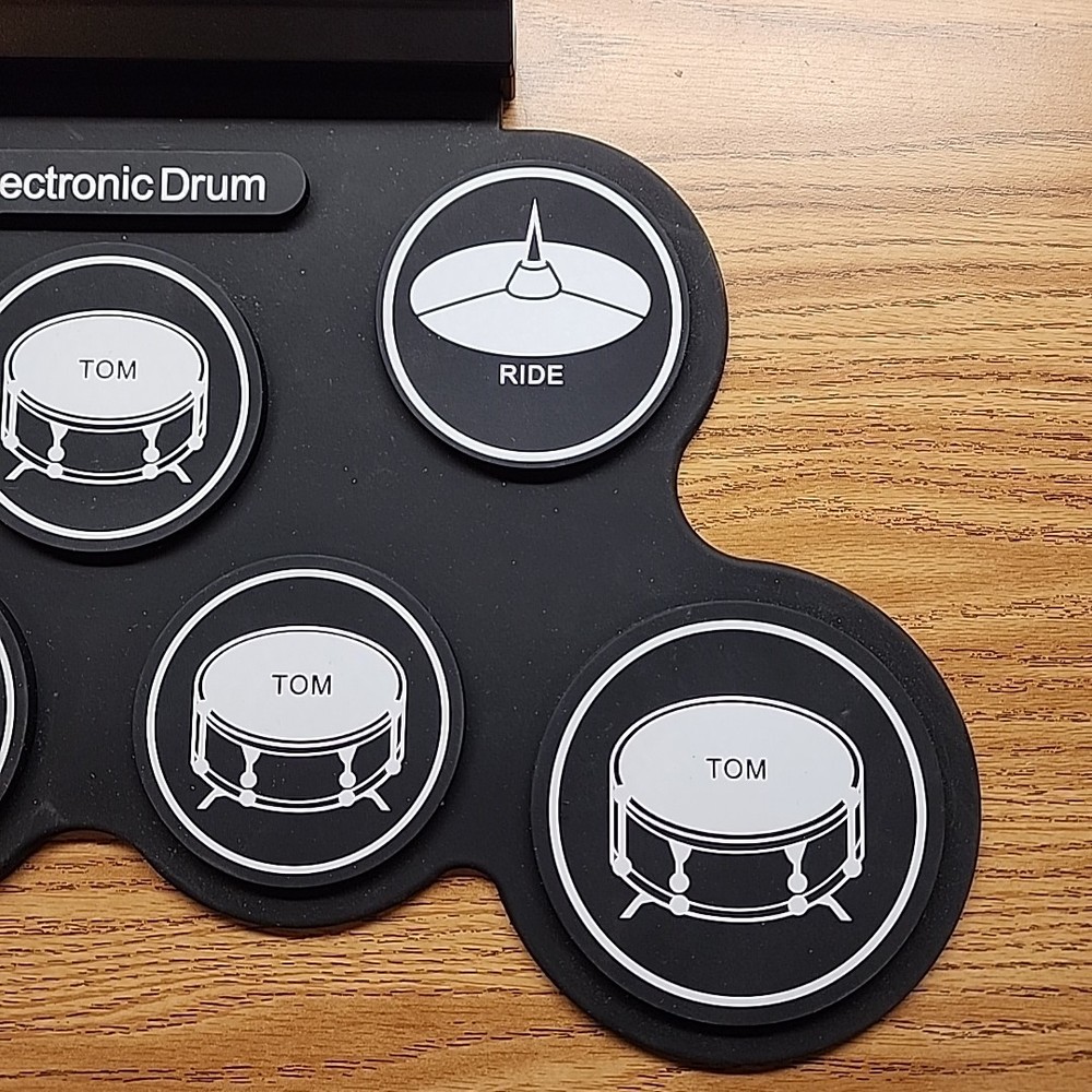 Drum Set Practice Pad Electronic Drum Pad With Pedals - Tested Works