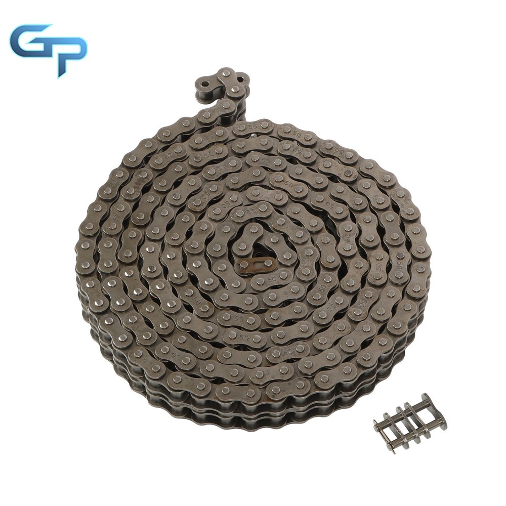 #50-2 Double Strand Duplex Roller Chain 10 Ft with 2 Connecting Link
