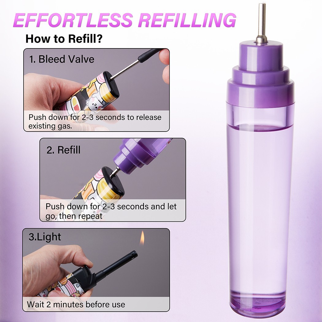 5Pack 18ml Each Premium Butane Gas Fuel Refill For Lighter/Torch Total 90ml