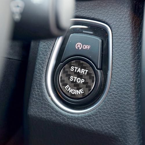 Compatible with Engine Start Stop Button Sticker Carbon Fiber Key Lgnition