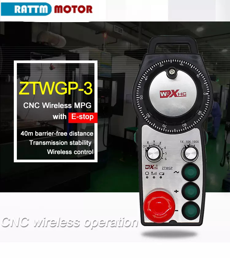 6 Axis Wireless MPG Handwheel Manual Pulse Generator CNC Controller ZTWGP-3