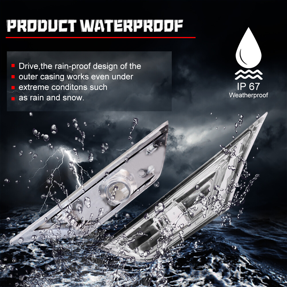 Pair Clear LED Side Lamp Turn Marker Signal Light For Honda Civic 2016-20 2021