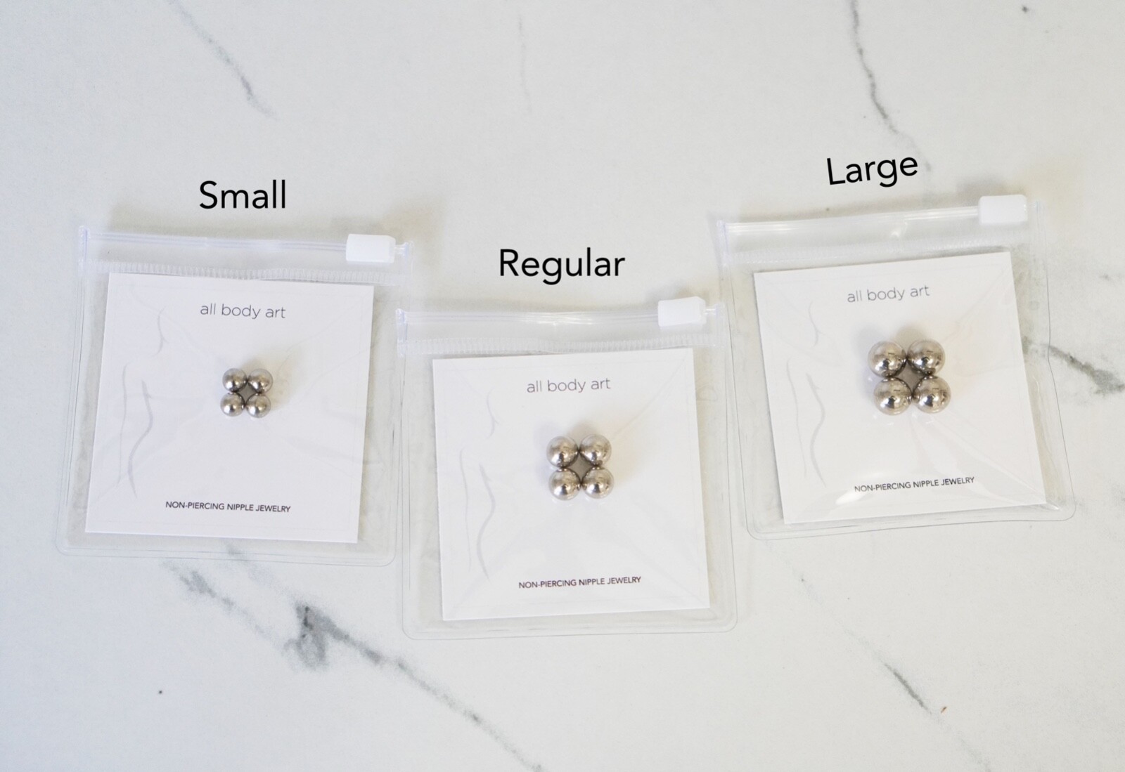 Non-Piercing Fake Nipple Ball Magnetic Barbell Stud Faux Piercing Body Jewelry