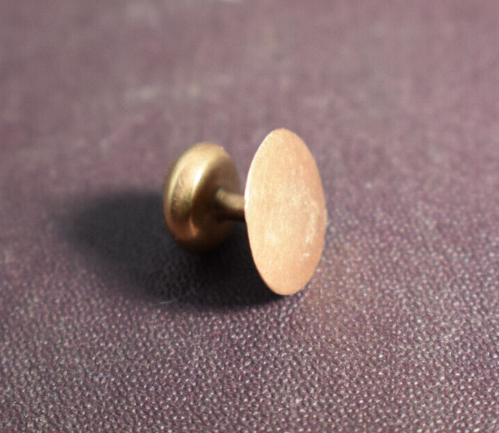 10 Kt Rose Gold Turquoise Antique Stud Button