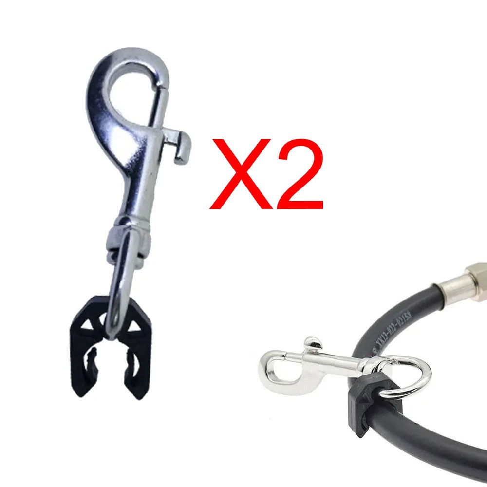 2pc Diving QR Pipe with Clip Hose Holder Clip BCD Hose Second Stage Fixed Hook