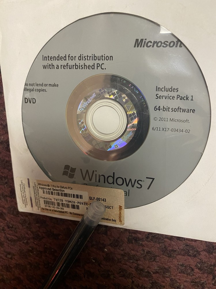 WINDOWS 7 MICROSOFT QLF-00143 SERVICE PAK PROFESSIONAL