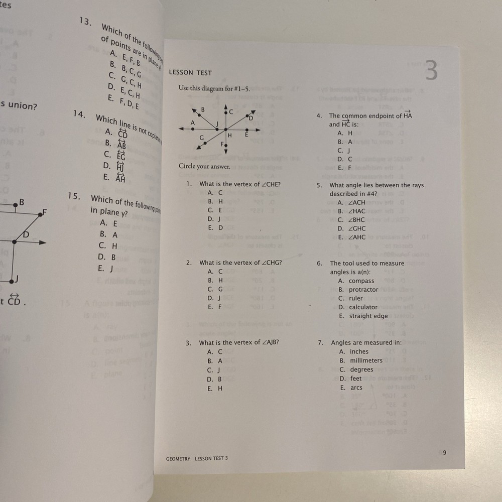 Math-U-See Geometry Student Workbook and Tests