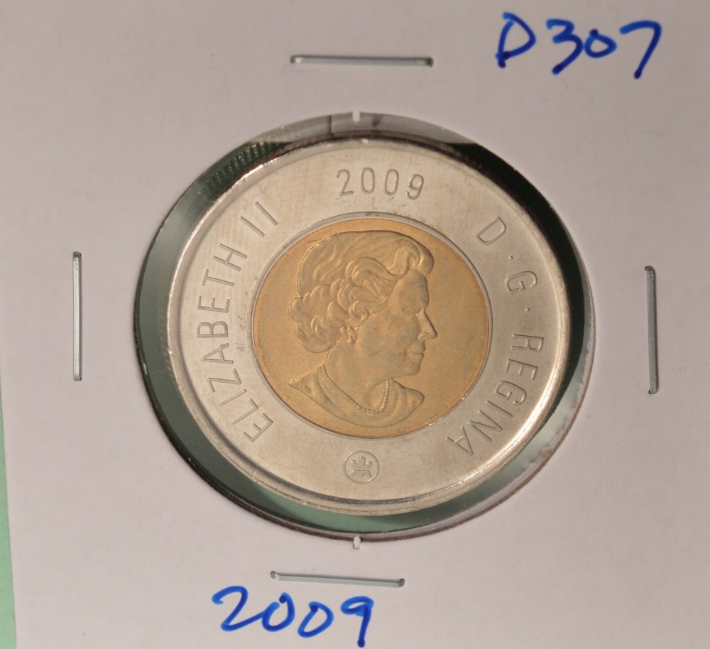 2009 - Canada Toonie $2 Dollar  - Inv# D307 🇨🇦🇨🇦
