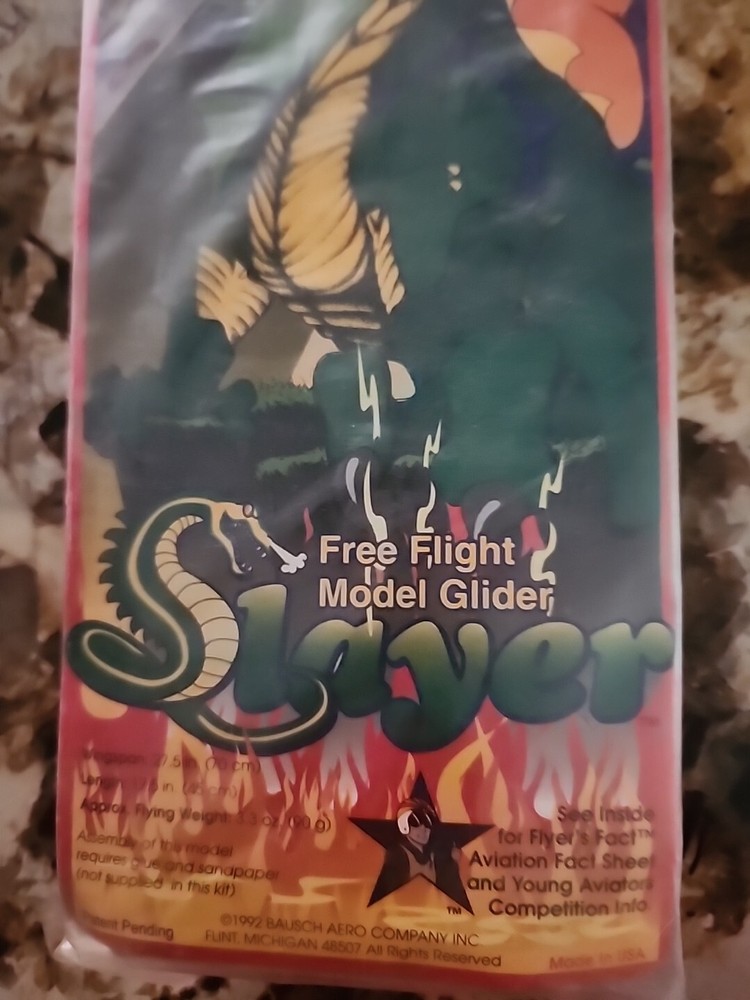 Bausch Aero Slayer Free Flight Model Glider.
