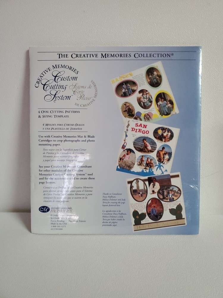 Creative Memories Custom Cutting System 4 Oval Patterns & Sizing Template NIP
