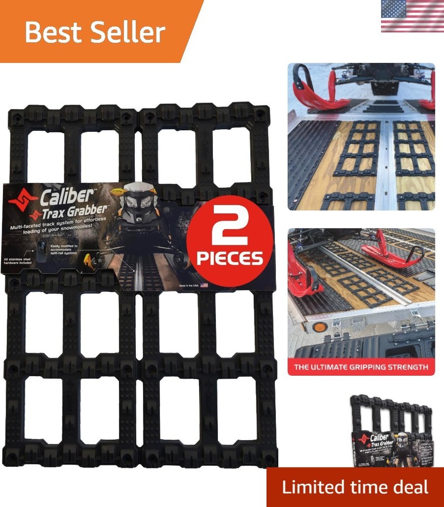 Innovative 2-Pc Snowmobile Traction Set - Trax Grabber for Effortless Loading