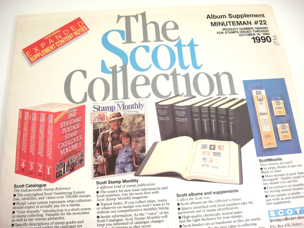 Scott 1990 Minuteman Stamp Supplement #22 180S090 NOS