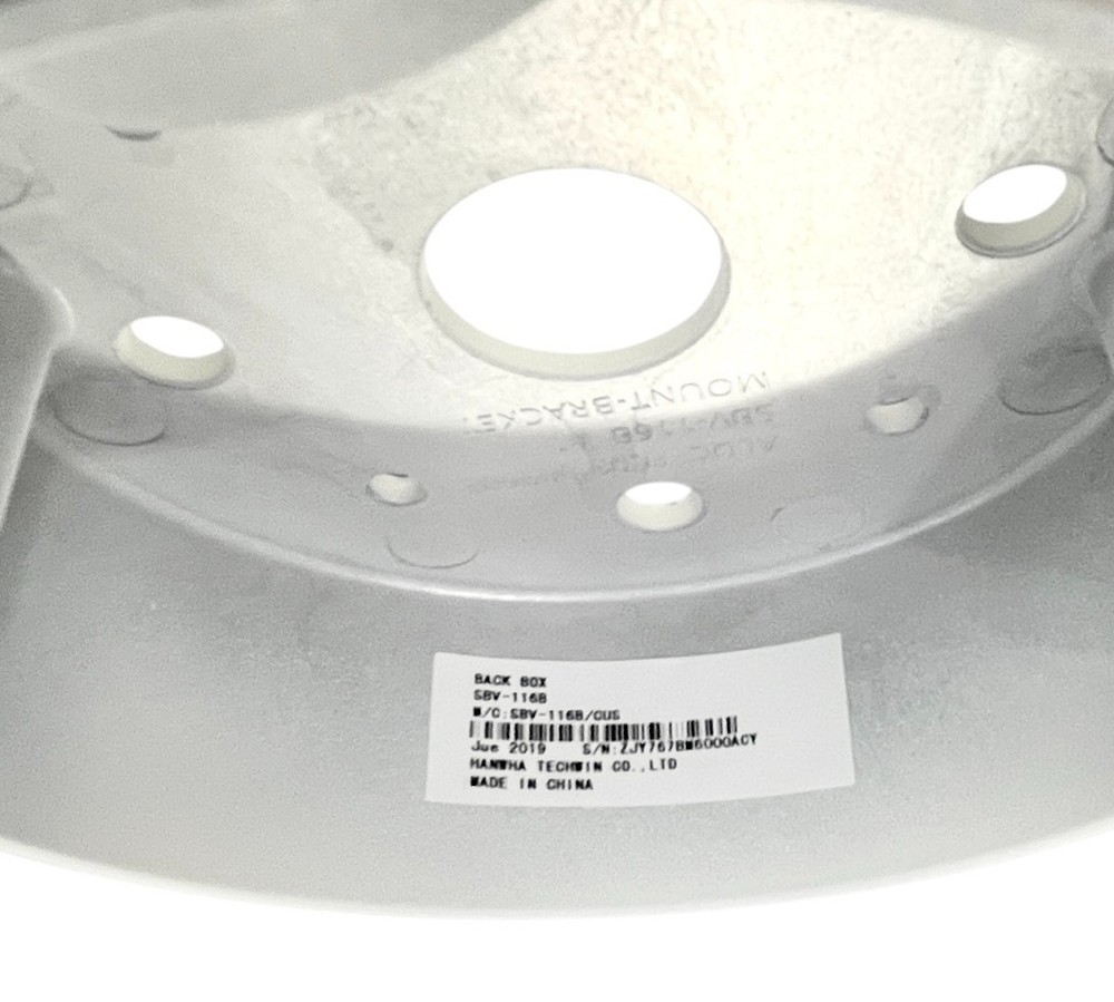 Hanwha Techwin SBV-116B Mount Bracket Back Box Adaptor for Vandal Dome Camera